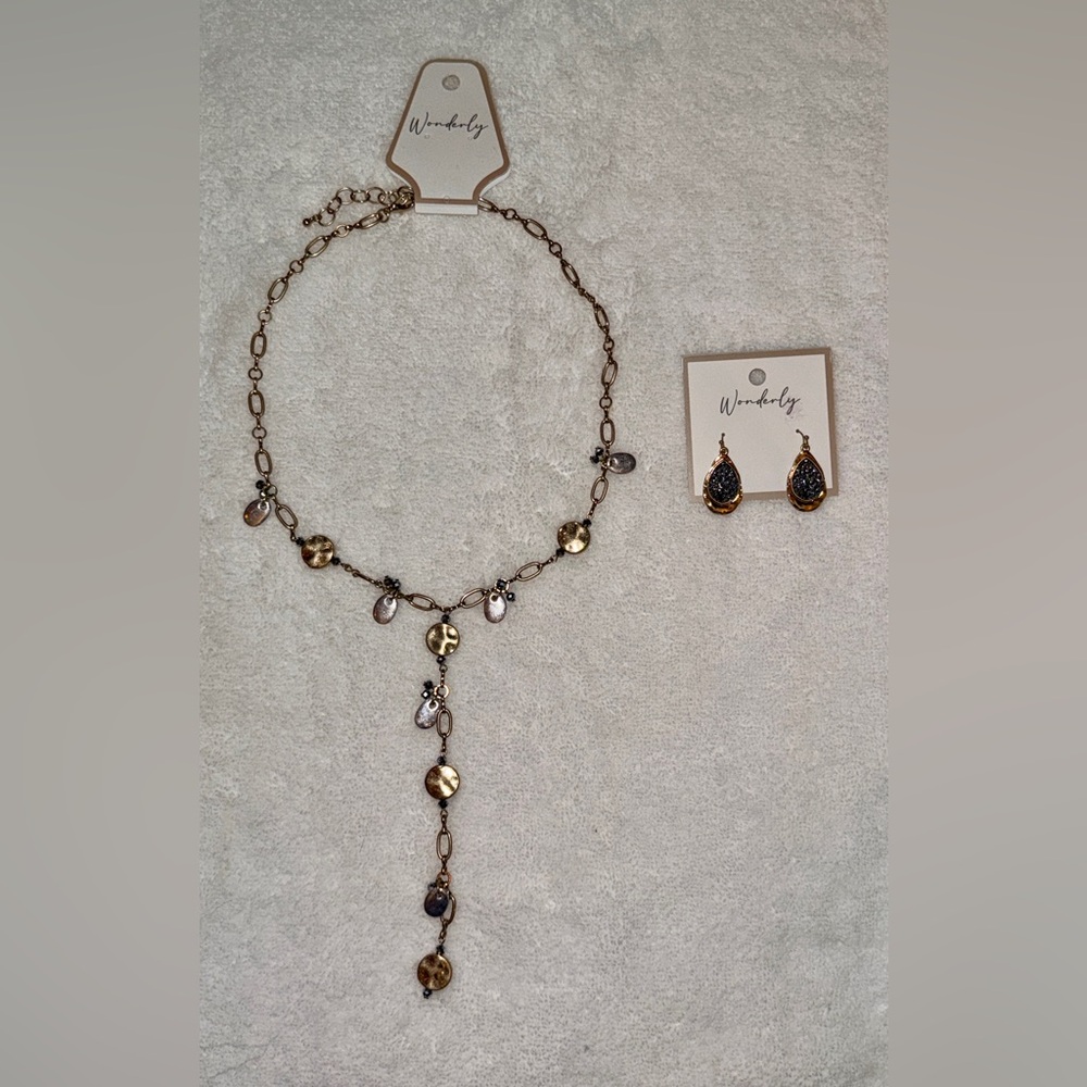 Wonderly Elegant Gold and Silver Necklace Set